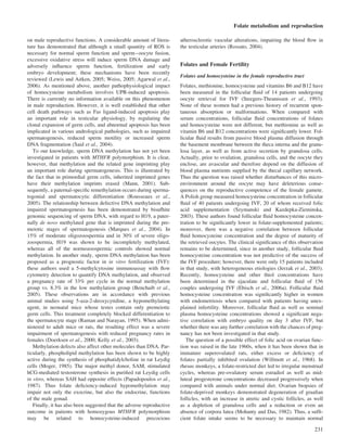Impact of Folate and Homocysteine Metabolism on Human Reproductive ...