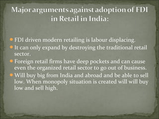 Impact of foreign direct investment in india | PPT