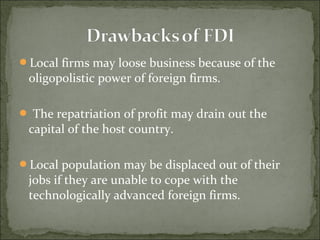 Impact of foreign direct investment in india | PPT