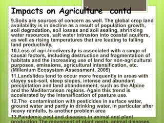 Impact of global climate change on agriculture A Presentation by Mr ...