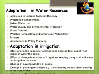 Impact of global climate change new n agriculture A Presentation By Mr ...