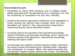 Impact of global climate change new n agriculture A Presentation By Mr ...