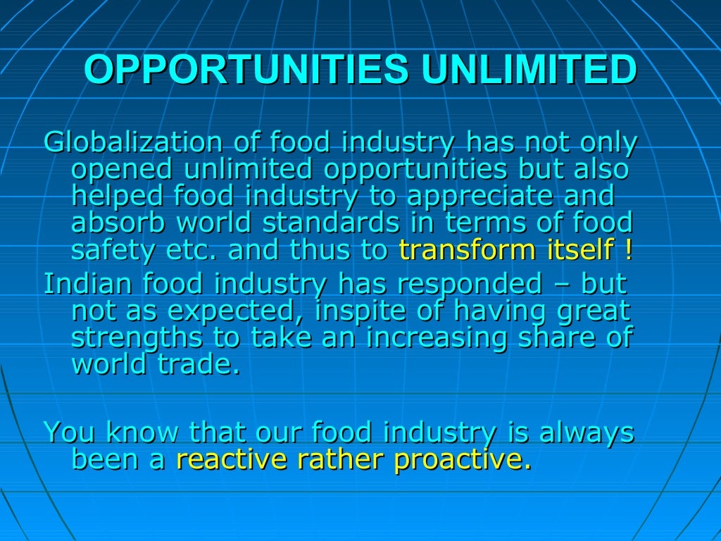 Impact of globalization on food industry in india by Centre for Pro…