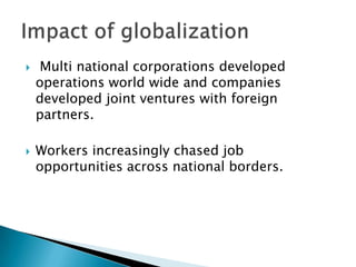 Impact of globalization on organizational behavior | PPTX