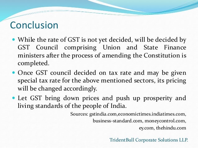 conclusion for gst assignment