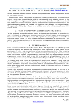 Impact of Human Capital Development on Economic Growth in Nigeria | PDF
