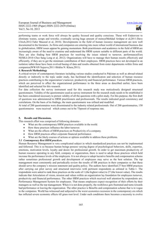Impact of human resources management practices on turnover ...