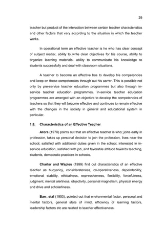 Impact of in service teacher training programme on students achievement ...