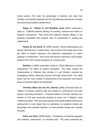 Impact of in service teacher training programme on students achievement ...