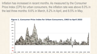 Inflation has increased in recent months. As measured by the Consumer
Price Index (CPI) for urban consumers, the inflation...