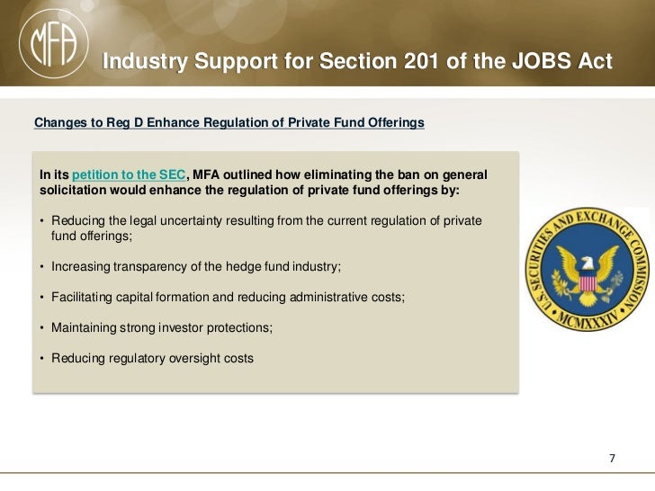 How Passage of the JOBS Act Impacts Regulation D Private Placement