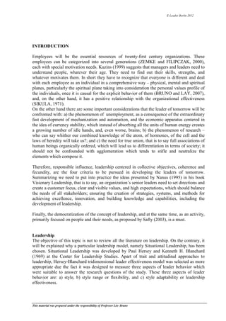 Impact of leadership on innovation management | PDF