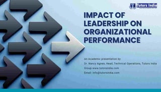 Dissertation Help on Impact of Leadership – Tutors India