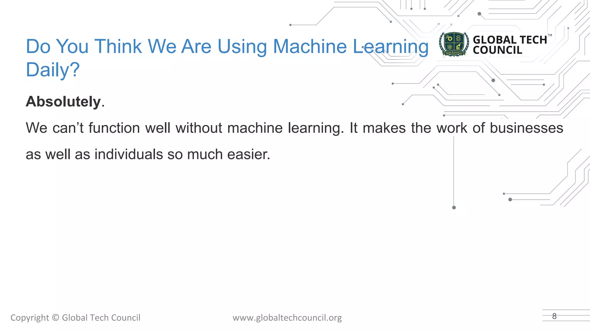 Impact of machine learning in our daily lives | PPT