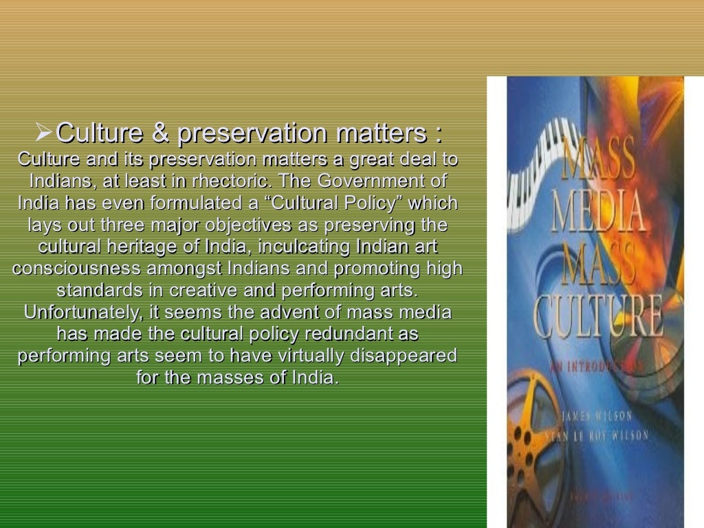 Impact Of Mass Media On Culture