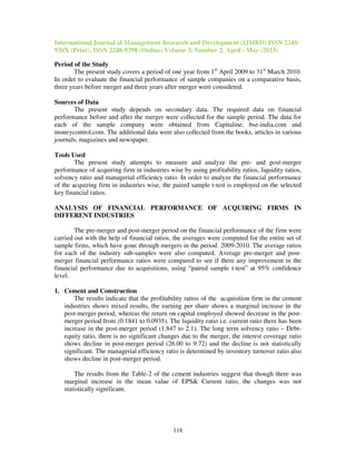 Impact of mergers and acquisitions | PDF