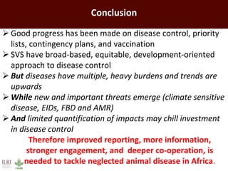 Impact of neglected diseases on animal productivity and public health in Africa