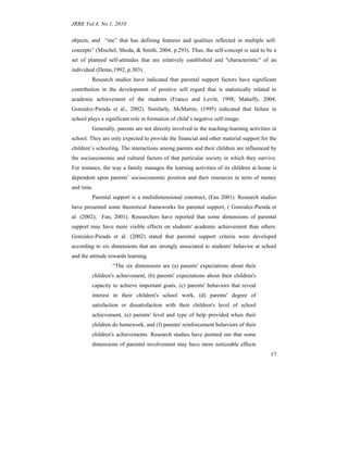 Impact Of Parental Support On The Academic Performance And Self Concept ...