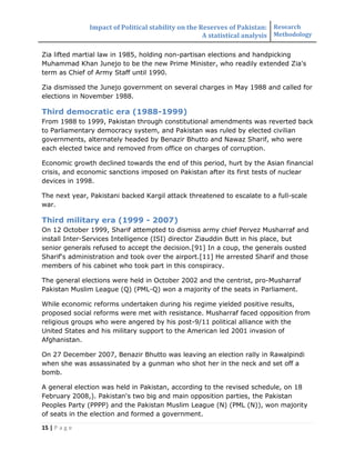 Impact of political stability on the reserves of pakistan | DOCX
