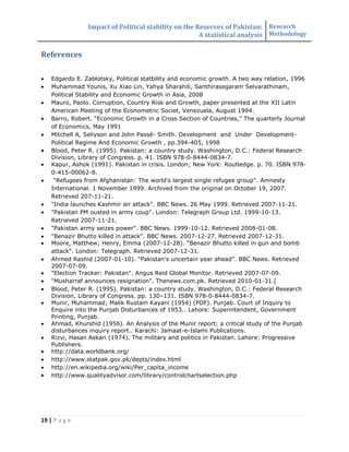 Impact of political stability on the reserves of pakistan | DOCX