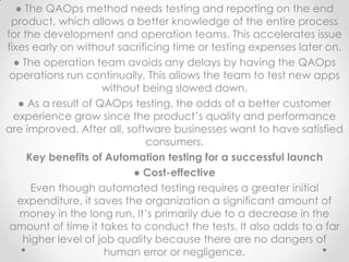 Impact of QAOps on Software Quality