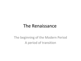 Impact of renaissance on english literature | PPT