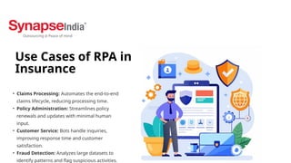 Automate Insurance Processes with Industry-Specific RPA | PPTX