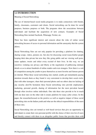 IMPACT OF SOCIAL NETWORKING SITES AMONG STUDENTS | PDF