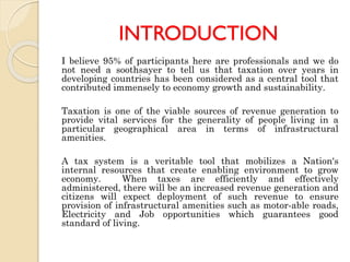 Impact of taxation on gov revenue generation in nigeria | PDF