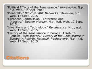 Impact Of Technology During The Renaissance Impact Of Technology During The Renaissance