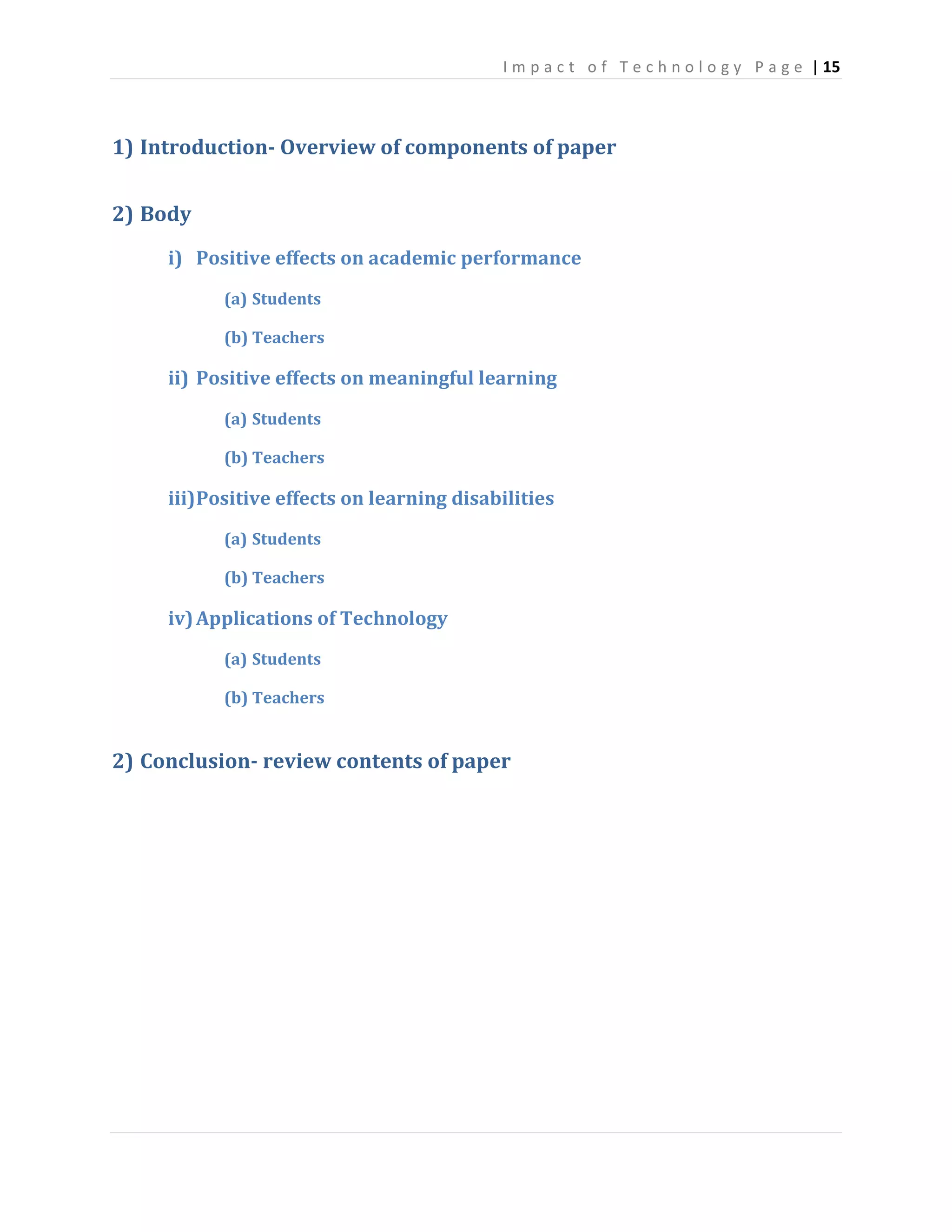 Impact of Technology in Education