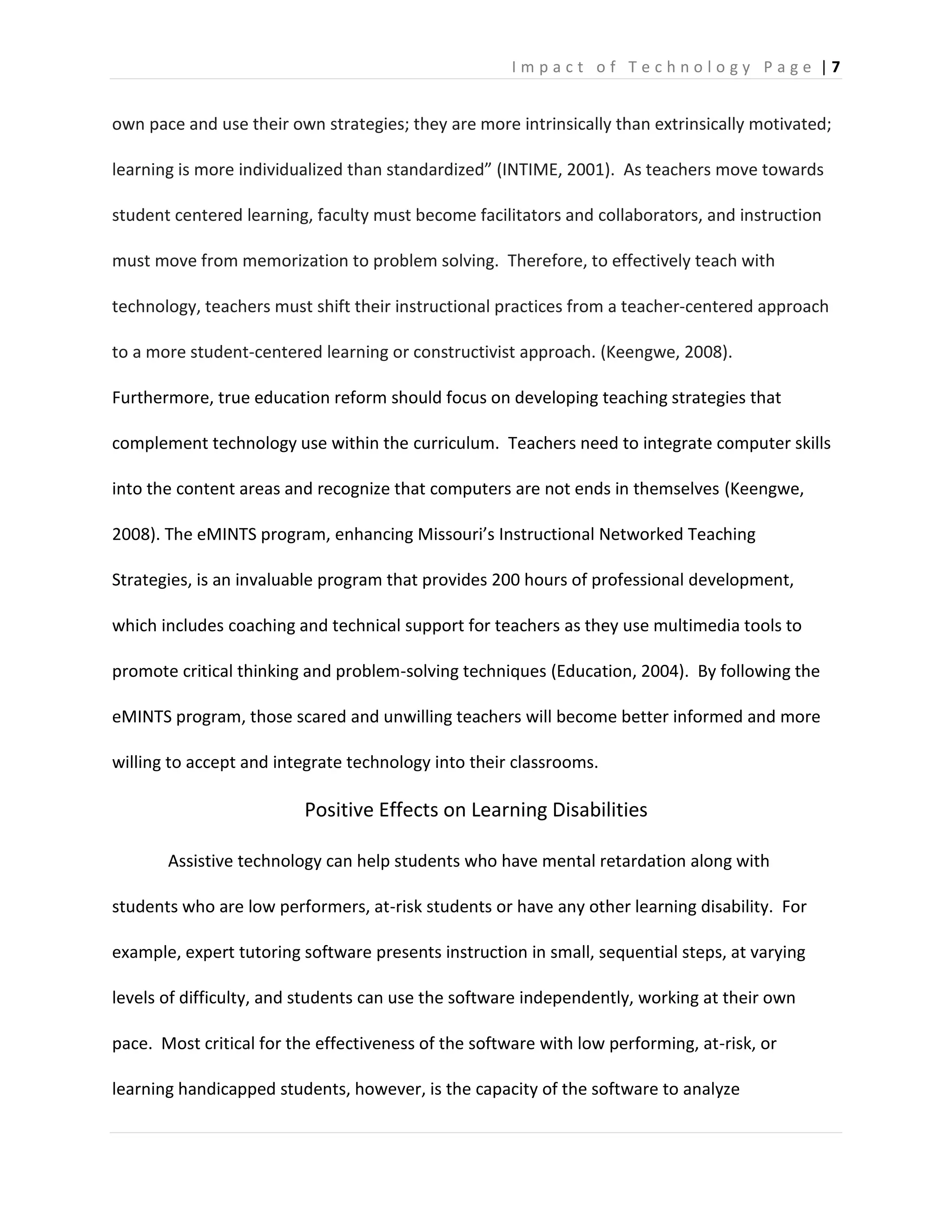 Impact of Technology in Education