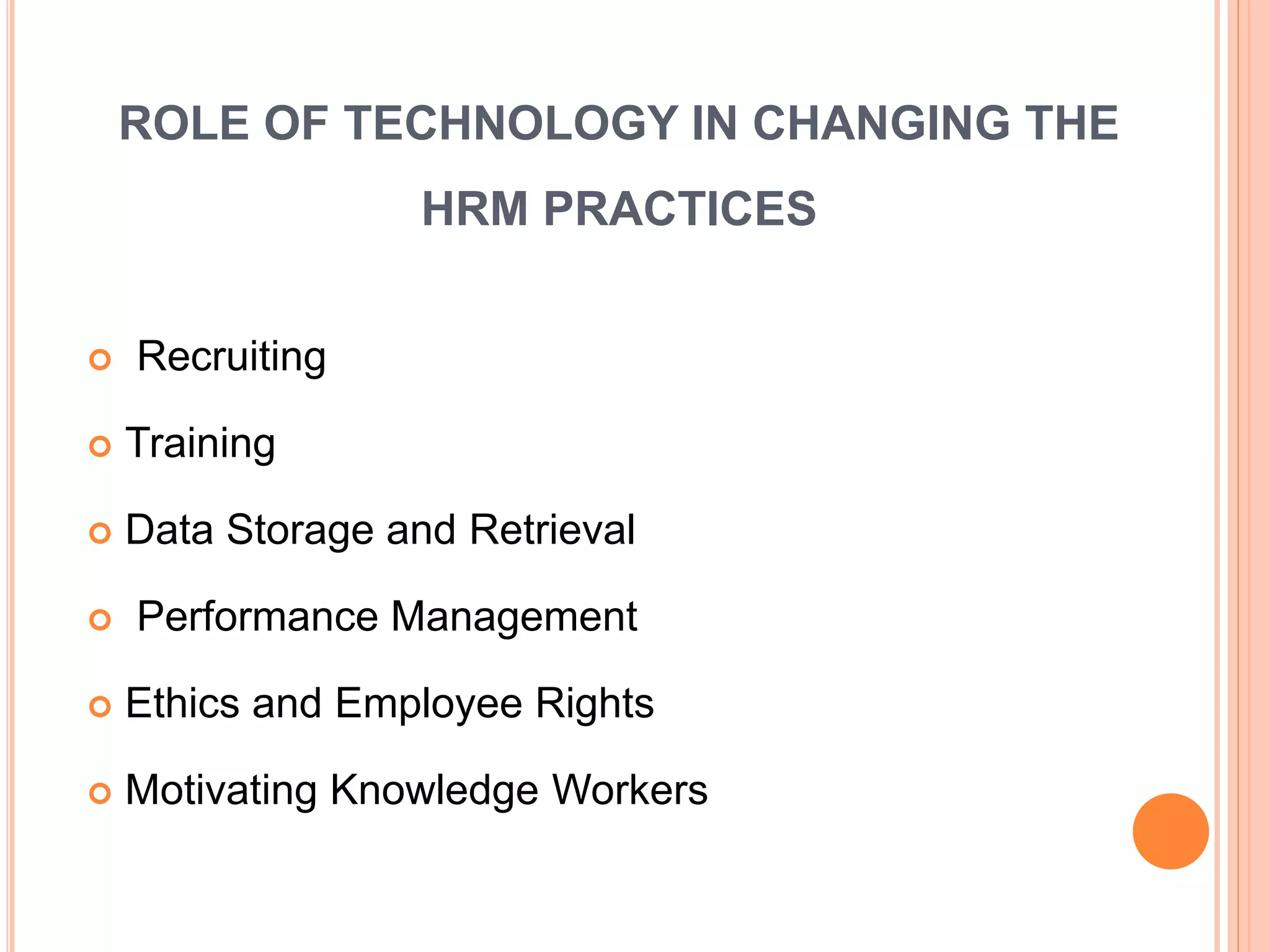 Impact of technology on HR | PPTX