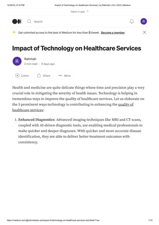 Impact of Technology on Healthcare Services.pdf
