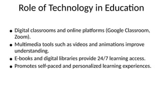impact of technology on learning : Understanding evoloution and usage ...