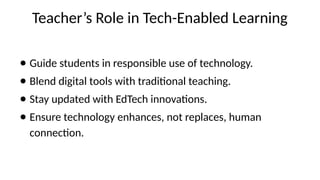impact of technology on learning : Understanding evoloution and usage ...