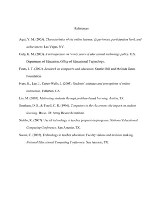 Impact of technology on teaching and learning