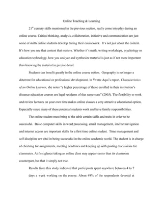 Impact of technology on teaching and learning