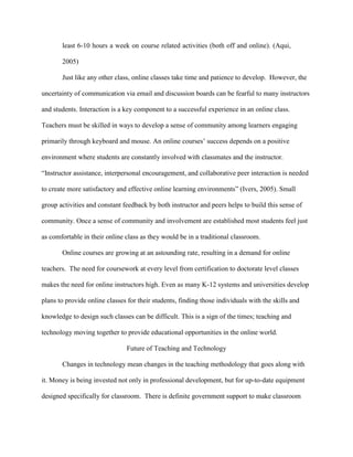 Impact of technology on teaching and learning