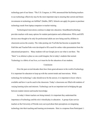 Impact of technology on teaching and learning