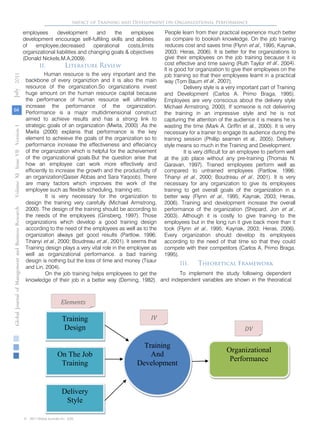 Impact of training and development on organizational | PDF