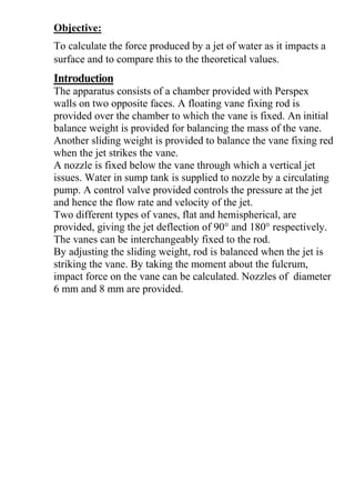 Impact of water jet | PDF