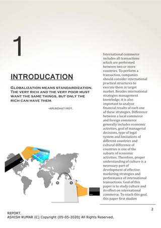 Impact of western culture on global business growth | PDF