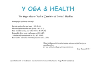 #Impact of Yoga Practices on Quality of Life | PPTX