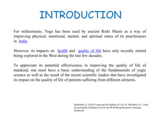 #Impact of Yoga Practices on Quality of Life | PPTX