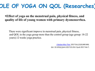 #Impact of Yoga Practices on Quality of Life | PPTX