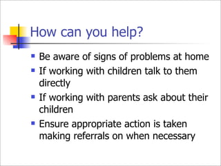 The Impact on Children of Parental Substance Misuse | PDF