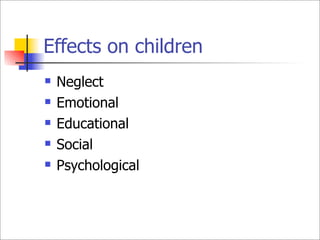 The Impact on Children of Parental Substance Misuse | PDF
