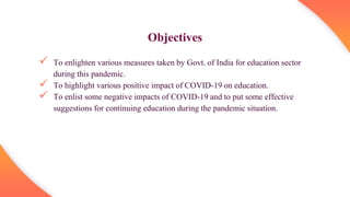 Impact on education due to covid 19 | PDF