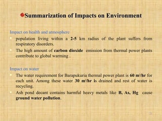 Impact of thermal power plant on environment and its management | PPT